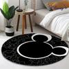 Disney Mickey Mouse Květinová kulatá předložka Protiskluzová Ideální pro Domov Ložnici Vnitřní Domácí rohožka Hravý kus do pokoje Dekorace myši