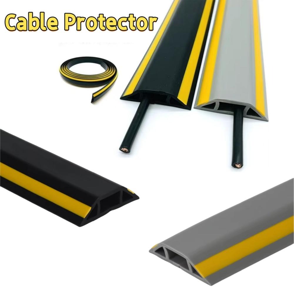 1Roll 1m/2m Wire Slot Wire Organizer Cable Cover Extension Wiring Duct Protector Cord Protector Floor Cord Cover Power Cable