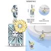 100% 925 Silver Exquisite Tarot Cards Bracelet Pendants Blood Red Fire Snake Rose Charms Beads DIY Jewelry For Women