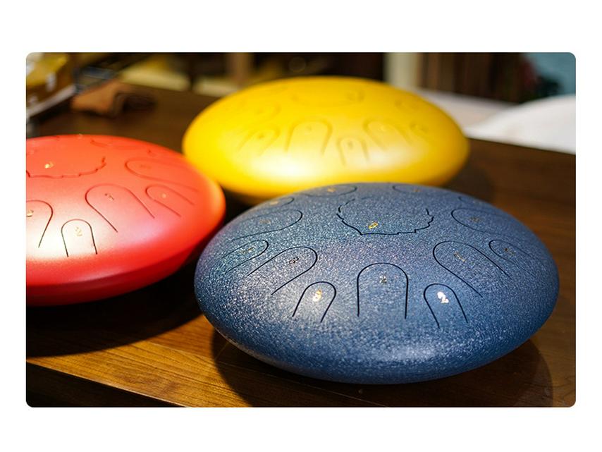 Ethereal Steel Tongue Drum - 6/8/10/12/13/14 Inch Handpan Percussion Instrument.