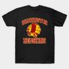 Asian Size Men Black Print T-shirt Washington Redskins No-Cut Heat Transfer Print Cotton Tshirt