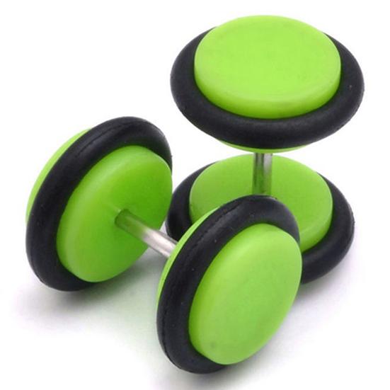 1 pár Pánské Dámské Punk 8mm Náušnice Styl Činka Piercing