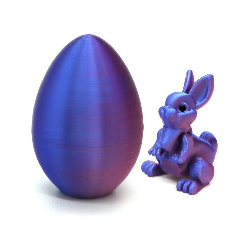 3D Printed Rabbit Eggs Ornament Easter Bunny Ornament Cute 3d Printing Easter Eggs Desk Accessories Easter Day Party Gift