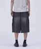 Peulojegteusseuli Signature Cargo Bermuda Pants [Black Denim]_Hb2116