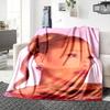 Pink Background Portrait Blanket Soft Throw Blanket For Home Bedroom Bed Sofa Travel Office Solid Christmas Blanket
