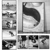 Skateboarding Extreme Sports Posters Prints Black White Photo Canvas Painting Wall Art Pictures Room Decor Skateboard Lover Gift