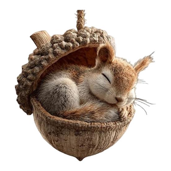 Forest Animal Acorn Ornaments Acrylic Cute Christmas Trees Hanging Decorations Rustic Home