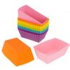 6Pcs Cake Mold Silicone Rectangle Cake Mould Soft Muffin Cupcake Liner Bake Cup Mold Candy Mold Form Bakeware Baking Dishes