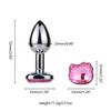 Cute Cat Face Crystal Stainless Steel Metal Anal Plug Stimulator Anal Sex Toys Prostate Massager Dildo Sexy Masturator for Adult