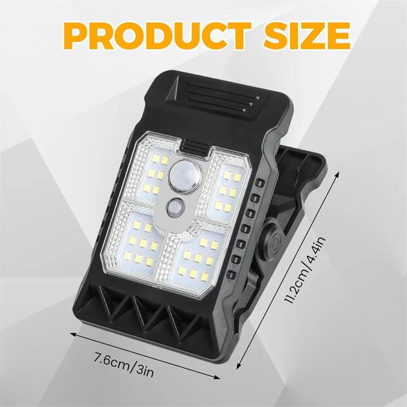 1-6 Stück LED-Clip-Solarleuchten für den Außenbereich, wasserdichte LEDs, Bewegungssensorleuchten, 3 Modi, 3 Montagearten, Solare Sicherheitsbeleuchtung für Zaun, Garage