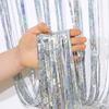 Laser Rain Curtain Background - 1x2 Meter Tassel Door Decoration for Birthday Parties