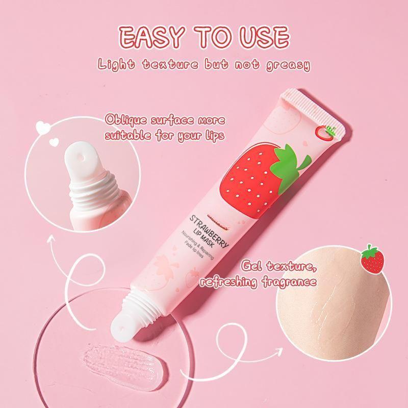 Sweet Strawberry Lip Moisturizing Lip Balm Prevents Dryness and Cracking, Leaving Lips Delicate and Supple.
