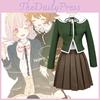 Danganronpa Chihiro Fujisaki Uniformanzug Cosplay Kostüm Komplettset für Anime-Fans