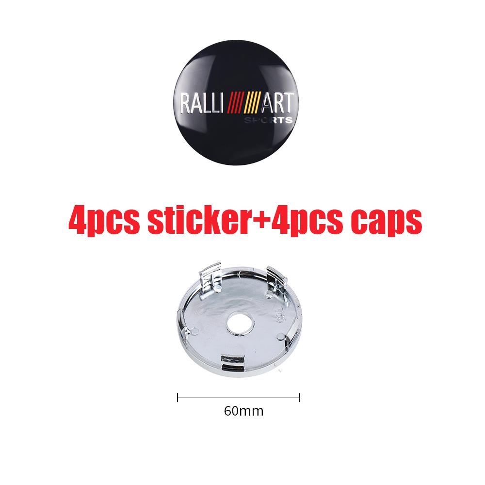 Cache-moyeu de roue de voiture 56/60 MM Autocollant Emblème Cache-jante pour Mitsubishi Eclipse Lancer Pajero ASX Colt I200 Space Delica