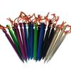 10 pçs/set 18cm Liga de Alumínio Estacas de Tenda com Estaca de Corda Equipamento de Acampamento Caminhadas Ao Ar Livre Acessórios de Tenda de Viagem