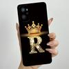 For Realme 9i 4G RMX3491 / Oppo A96 CPH2333 Fashion Initial Letter Couple Phone Case Soft Silicone TPU Lens Protective Casing