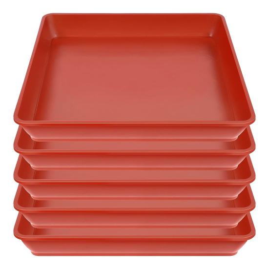 5Pcs Square Flower Pot Trays Plastic Catch Excess Water Soil Spills for Flower Pot Tray Indoor Plants
