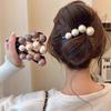 New Twist Hair Clip Plastic Acrylic Bead Imitation Pearl Hairpin Twisted Design Women Hair Accessories