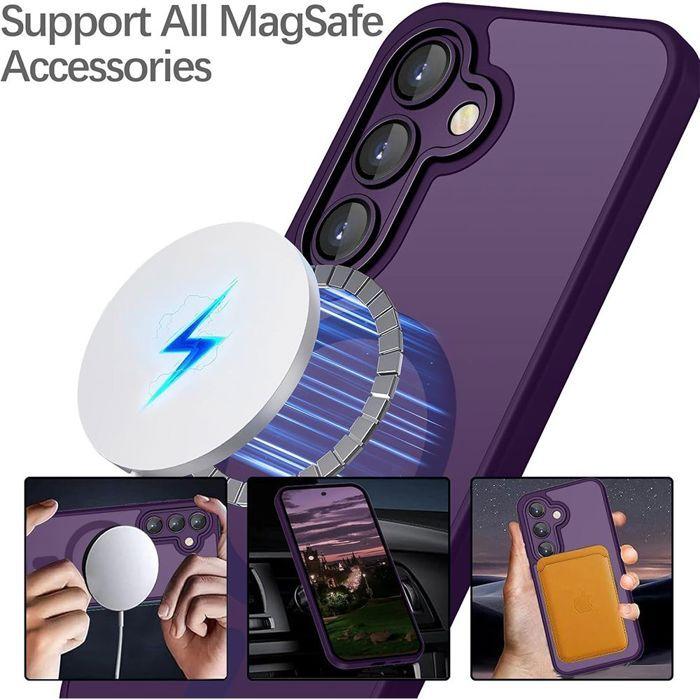Coque Rigide - BOOLING - pour Samsung Galaxy S26 - avec Anneau Magnétique - 2 Vitres - Violet