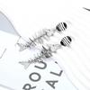 Pinkdudu Vintage Exaggerated Fish Bone Zinc Alloy Earrings Trendy Drop Earrings Women Jewelry PD2391