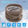 Knitted Neck Warmer Fall Winter Windproof Thick Plush Lining Solid Color Warm Cold Weather Men Women Outdoor Cycling Neck Protector Scarf