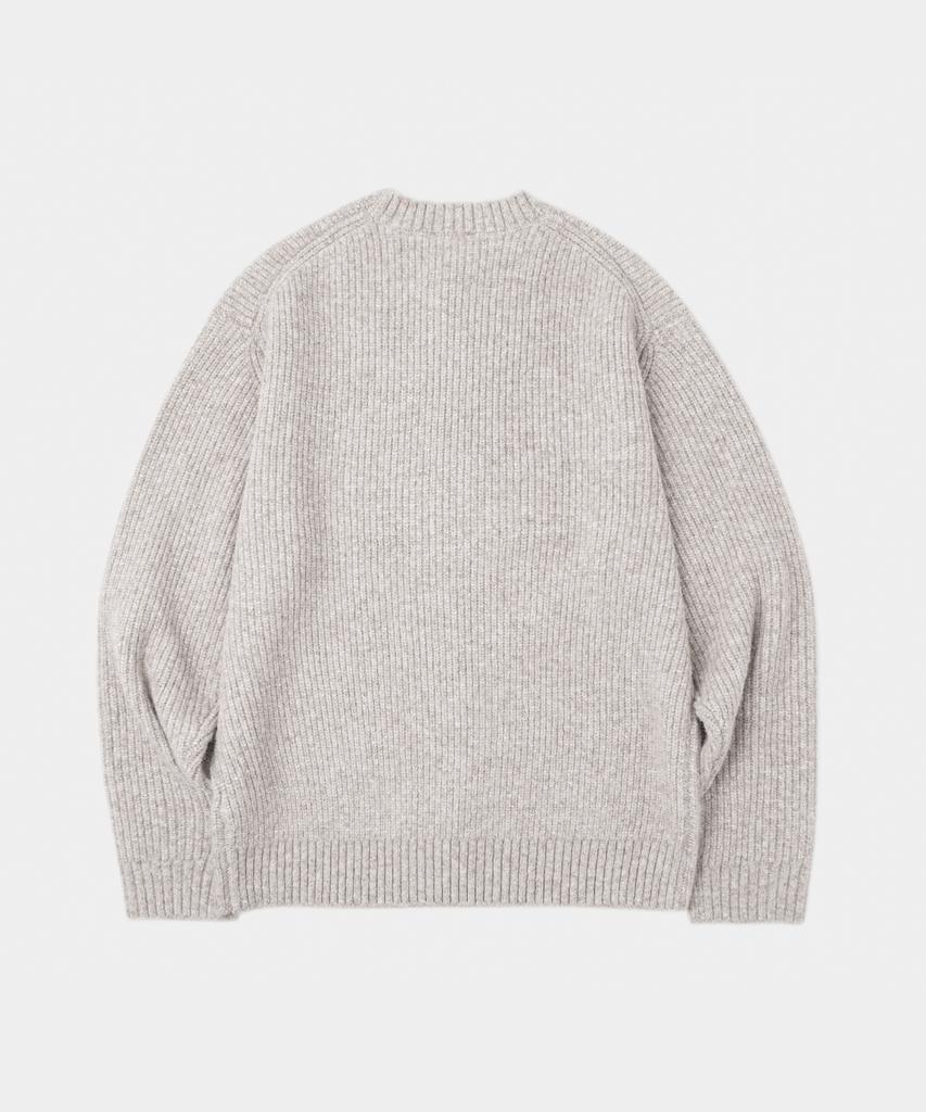 LETTERCOMO Heavy Rush Wool Round Knit Beige