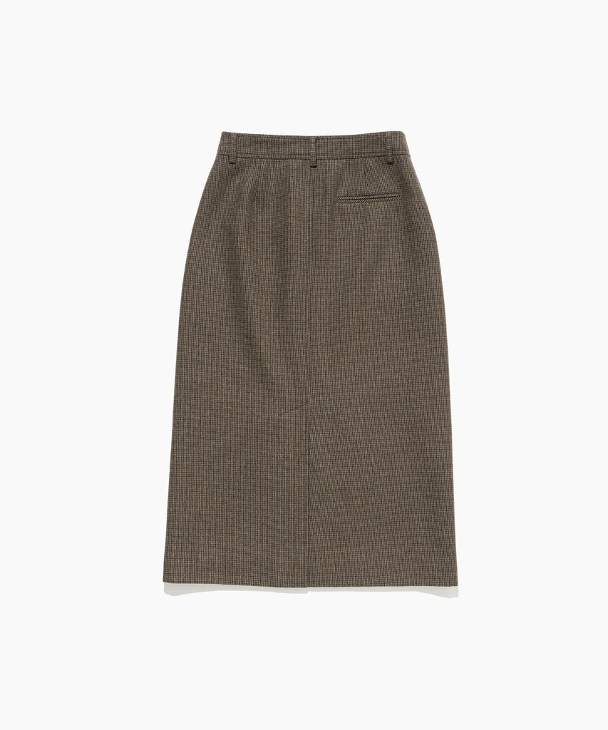 Tudment H-Line Pocket Skirt Brown Check