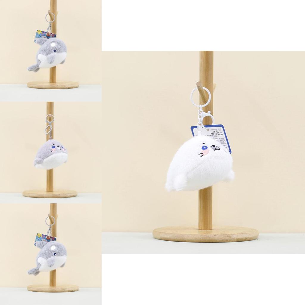 Entzückende Plüschwal- und Seehund-Schlüsselanhänger-Accessoires Weiche Stofftier-Spielzeuge