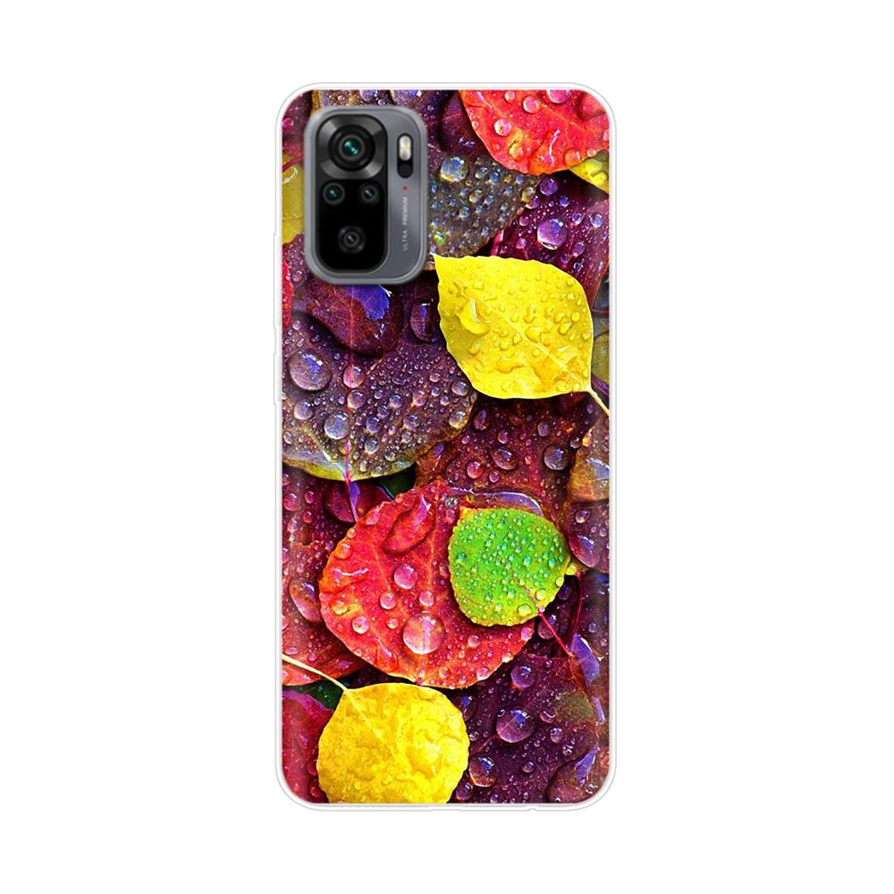 Silicone Flower Phone Case For Xiaomi Redmi Note 10 Case 6.43'' Lovely TPU Back Cover For Xiomi Redmi Note10 Pro Bumper Shells