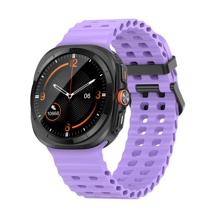 Silicone Breathable Strap For Samsung Galaxy Watch Ultra 47mm Marine Wristband Bracelet Galaxy Watch Ultra(2025) 47mm  Watchband