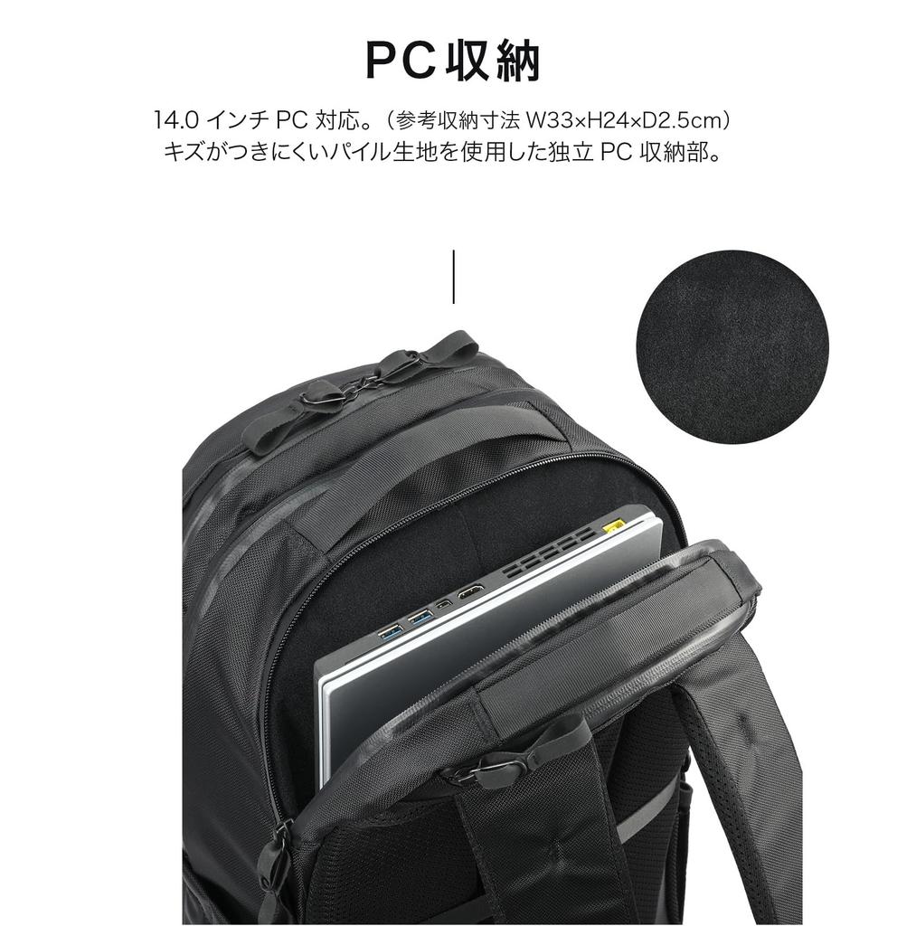 Zaino Business Ace Gene, Rugmaster 2, Spazio Formato B4, Spazio per PC da 14 pollici, 24L, No. 17762