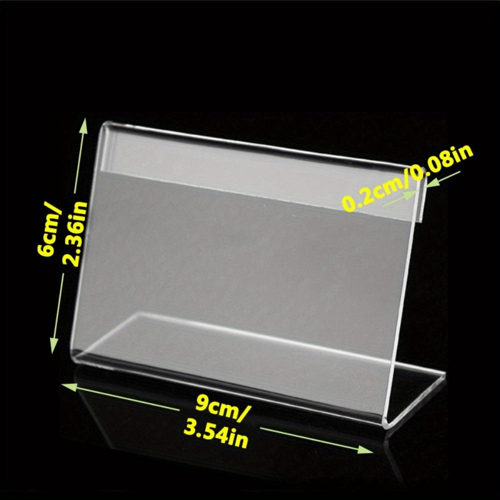 10pcs Mini Clear Acrylic Sign Display Holders Durable & Versatile for Labels Name Cards & Price Tags Perfect for Retail Events & Home Organization