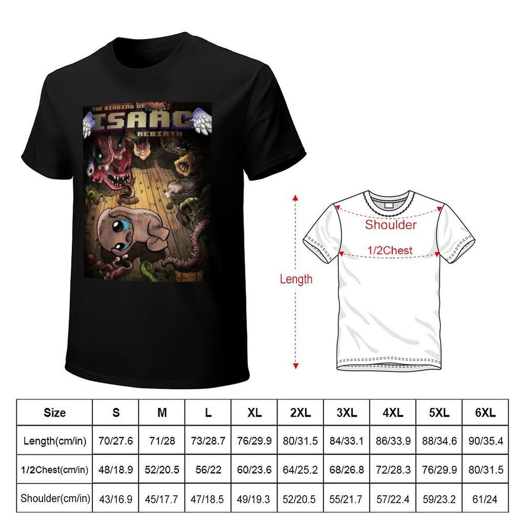 Tricou supradimensionat cu coperta jocului Binding of Isaac anime amuzant tricouri bărbați