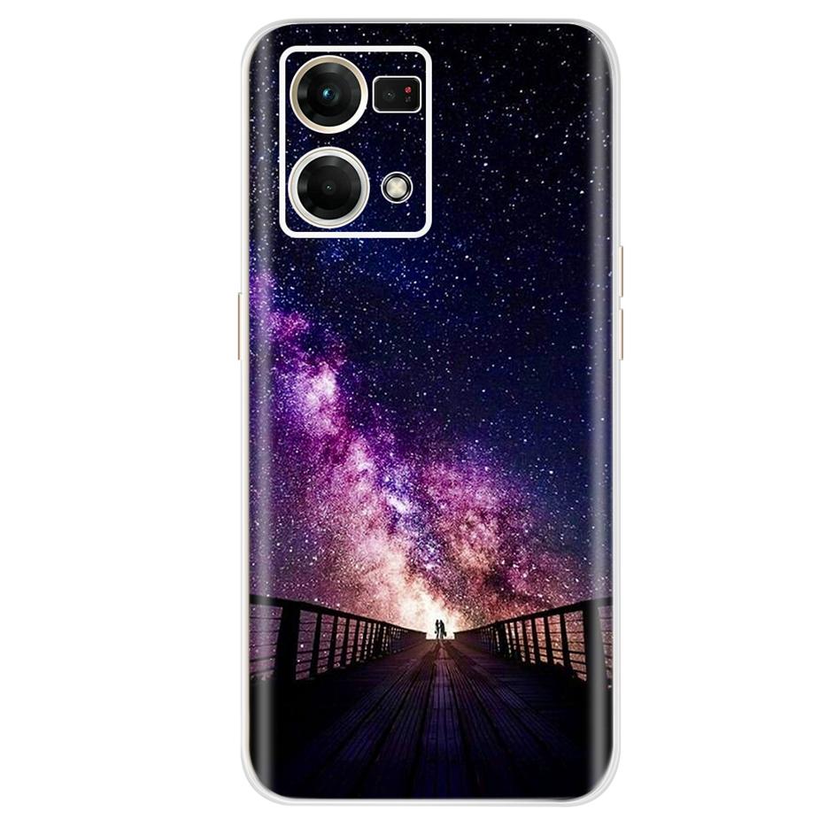 For Oppo F21 Pro 4G Case Oppo Reno7 CPH2363 Colorful Painted Cover Soft Silicone Case For Oppo Reno7 Reno 7 F21 Pro Fundas Coque