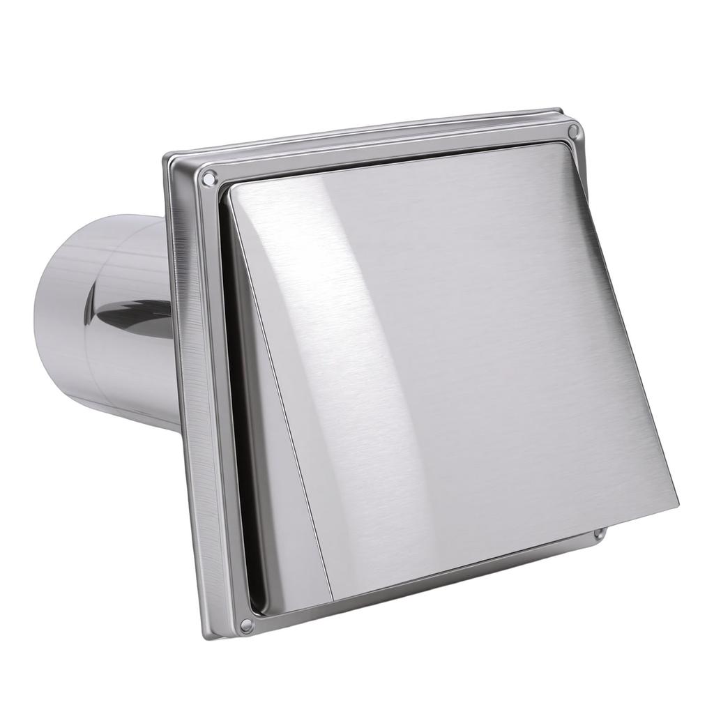 Hooded Wall Vent 6in with Screen Damper Exhaust Vent Cover Cap Outdoor Kitchen Range Hood Dryer Ventilation Kit House