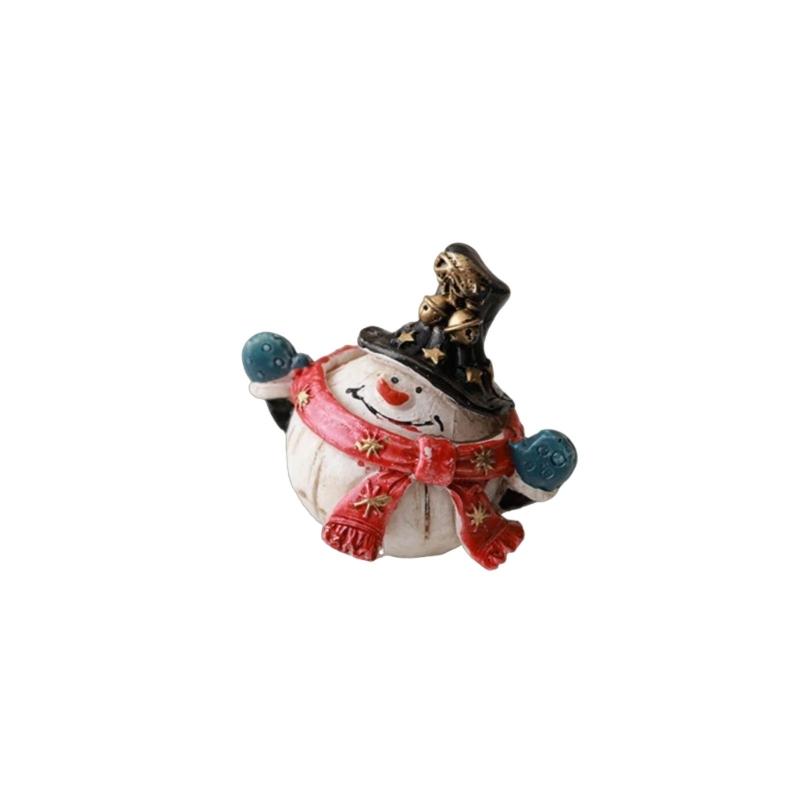Weihnachts Harzfigur Schneemann Weihnachtsmann Statue Ornament für Wohnraum Tischdekoration Harz Handwerk Geschenk