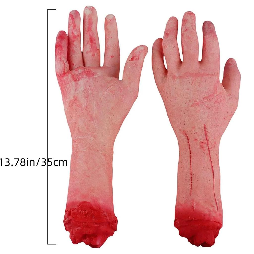 Halloween Blood Props Fake Scary Severed Hand Heart Brain Foot Broken Body Parts Haunted House Vampire Zombie Party Supplies