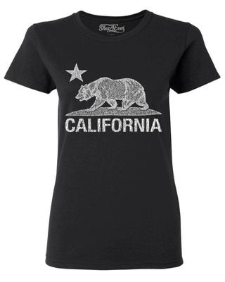 Vintage-T-Shirt „Weißer Bär“ für Damen aus Kalifornien – ein echtes California-Stories-Shirt