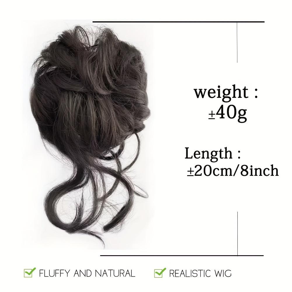 MERISIHAIR סינטטי לחמניית שיער מבולגן קליפס פאה סינטטי תוספות שיער מתולתל גלי גלי סיכות שיער קליפס טופר שיער לנשים