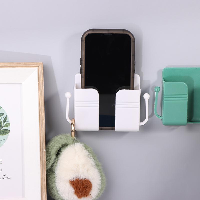 Mobile Phone Holder Wall Mounted Organizer Storage Box Control Plug Wall Stands Charging Stand for Mobile Phone