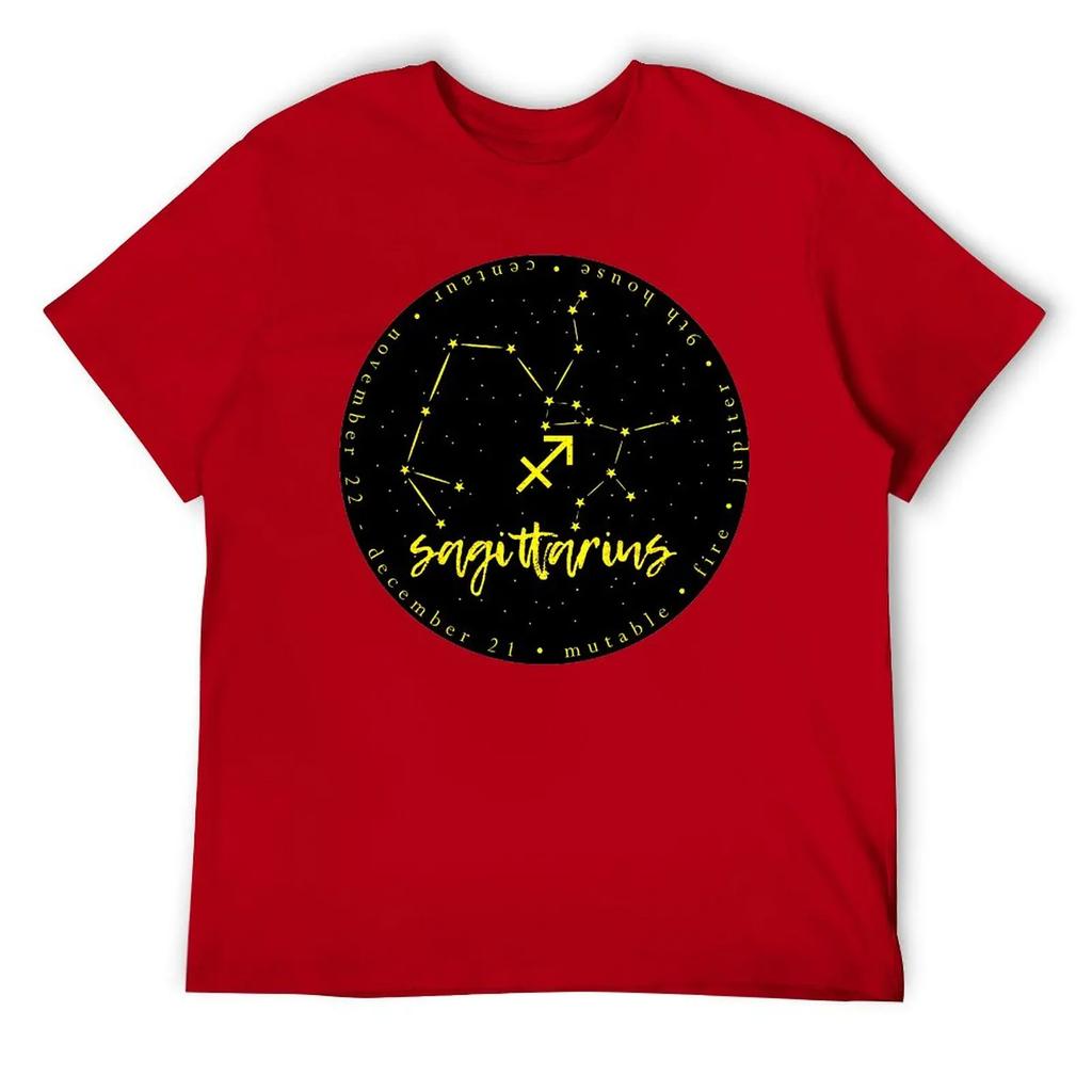 Sagittarius Twelve Constellation (12) Top Tee Casual Graphic T-shirt Round Neck  Sports  Joke Leisure USA Size