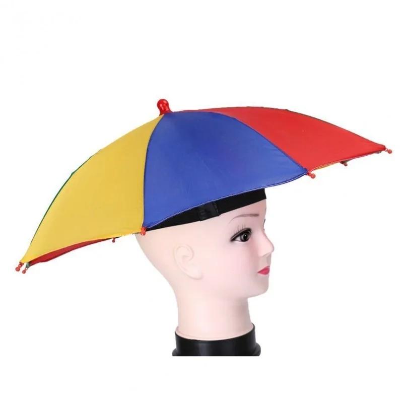 Kinder Outdoor Kreativer Sonnenschein Regenschirm Faltbar Winddicht Angeln Wandern Strand Camping Sonnenschutz Kopf Hüte