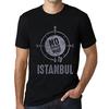 Men’s Vintage Tee Shirt Graphic T Shirt No Wrong Way Istanbul Deep Black
