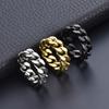 European and American Hipster Jewelry Chain Ring Personalized Men's Trend Simple Jewelry Ring