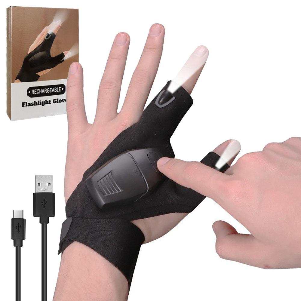 Outdoor Led Fishing Gloves High Brightness Flashlight Fishing Accessories Birthday Gift Gadgets For Men