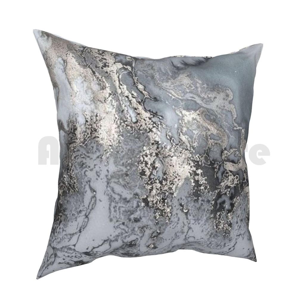 Gray Marble Pillow Case Printed Home Soft DIY Pillow Cover Marble Gray Marble Marble Shell Popular Trend Fashionable Cool