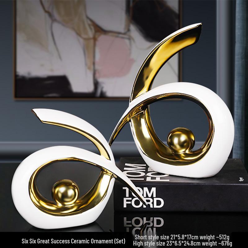 European Style Luxurious Ceramic Ornament for Home or Office Decor