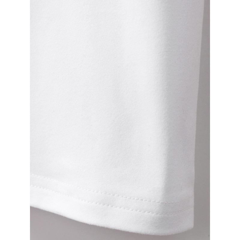 European Sizes Men's Casual Crew Neck T-Shirt with Geometric Letter Print, Short Sleeve, Regular Fit, Summer Wear Pullover Tee