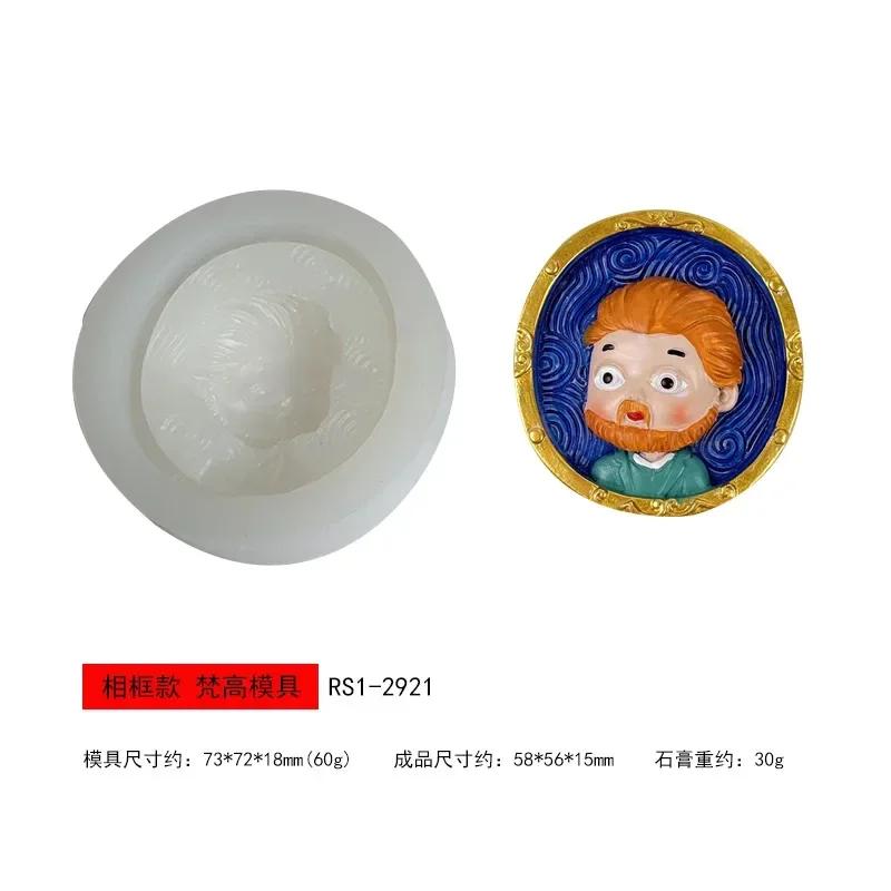 Silikonform für die Herstellung von Seife, Gips, Zucker, Schokolade, Eisblock, Kunstharz, kreativ, berühmte Gemälde, Serie