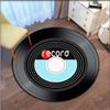 Record Music CD Pattern Round Carpet Retro Floor Mat Living Room Bedroom Decorative Anti-Slip Leisure Floor Mat Mode Area Rug